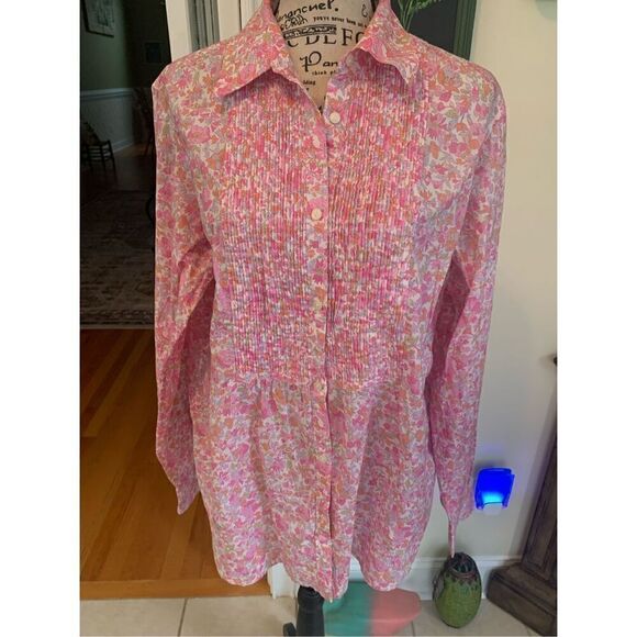 Gap Cotton Floral Pintuck Shirt - Picture 6 of 6